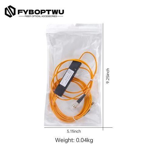 FC UPC 1X2 Singlemode Fiber Optical Splitter Fused Fiber Splitter (FBT) FC/UPC 1:2 Fiber Optic Pigtail Splitter for Fibre Optical Communication System Tapered Box Splitter, 1PC in Saudi Arabia