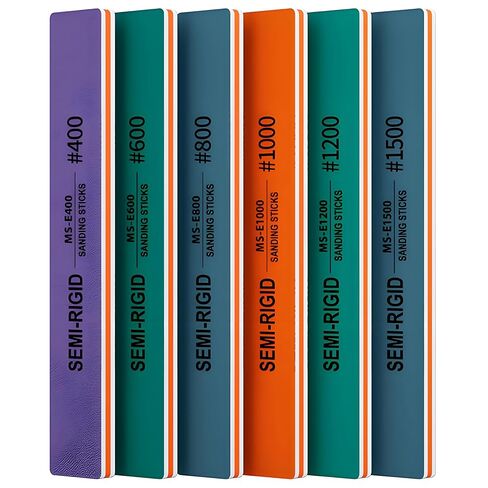 6 قطع من أعواد الصنفرة من IRISFLY، مجموعة متنوعة من أعواد التلميع، أدوات صنع هوايات النماذج، أدوات صنفرة معدنية وبلاستيكية لإصلاح جاندام، نموذج الحرف اليدوية للمبتدئين (400،600،800،1000،1200،1500 حبيبة) in Kuwait