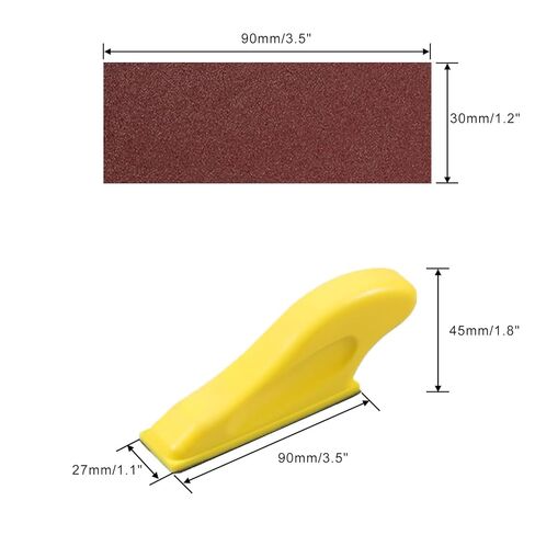 Micro Sander Kit with 120 Pcs Mini Sander Paper, 3.5" x 1" Detail Refills 80 120 180 240 400 600 Grit in Saudi Arabia