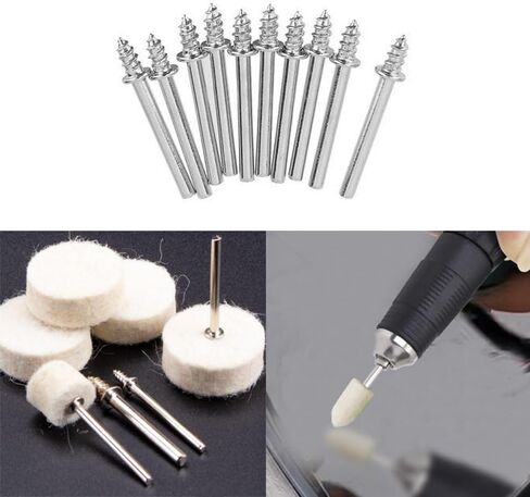 20Pcs 3mm Felt Polishing Buffing Wheel Shanks Wool Felt Polishing Pad Shanks for Burs Rotary Tool Drills in Saudi Arabia