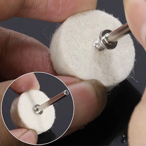 20Pcs 3mm Felt Polishing Buffing Wheel Shanks Wool Felt Polishing Pad Shanks for Burs Rotary Tool Drills in Saudi Arabia