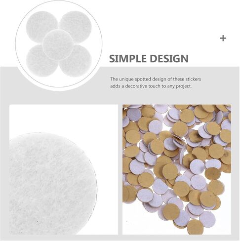 500pcs White 20mm Adhesive Felt Circles Decorative Clothing Stickers DIY Fabric Pads for Crafting and Headdress Supplies in Saudi Arabia