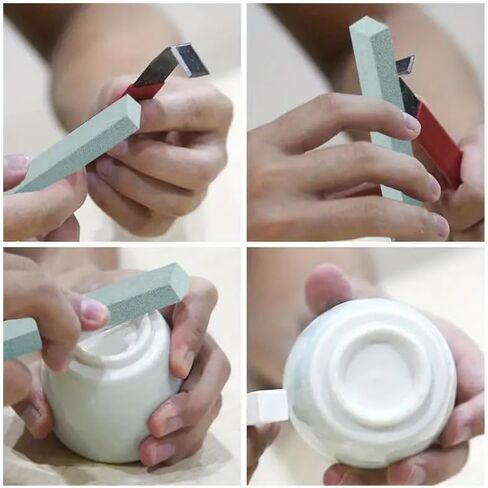 Pottery Tools Polishing Stone Small Coarse Grinding Ceramic Whetstone Ceramic Bottom Sticky Glaze Polishing Grinding Tools in Saudi Arabia