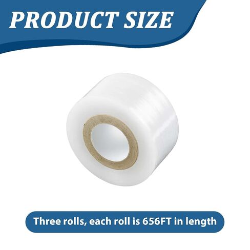 3 لفات من فيلم طبق بيتري الشفاف، 984 قدم × 1.2 بوصة، فيلم ختم مختبر مقاوم للرطوبة لجميع الأغراض، أفلام بولي بلاستيكية قابلة للتمدد، غلاف ذاتي الختم لطبق بيتري وتطعيم حضانة النباتات in Kuwait