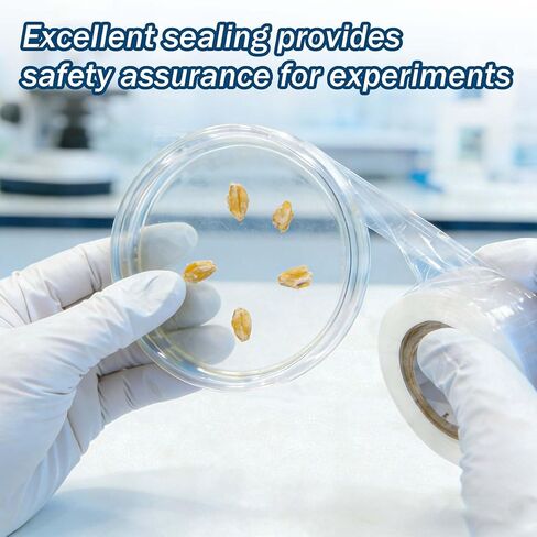 3 لفات من فيلم طبق بيتري الشفاف، 984 قدم × 1.2 بوصة، فيلم ختم مختبر مقاوم للرطوبة لجميع الأغراض، أفلام بولي بلاستيكية قابلة للتمدد، غلاف ذاتي الختم لطبق بيتري وتطعيم حضانة النباتات in Kuwait