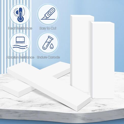 4 عبوات من مكعبات بلاستيكية HDPE مقاس 30.48 سم × 7.62 سم ​​× 2.54 سم، مكعبات صلبة من البولي إيثيلين للتصنيع والهندسة والنماذج الأولية وتحسين الأرضيات المنزلية والمشروعات اليدوية (أبيض) in Kuwait