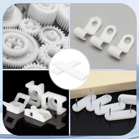 4 عبوات من مكعبات بلاستيكية HDPE مقاس 30.48 سم × 7.62 سم ​​× 2.54 سم، مكعبات صلبة من البولي إيثيلين للتصنيع والهندسة والنماذج الأولية وتحسين الأرضيات المنزلية والمشروعات اليدوية (أبيض) in Kuwait
