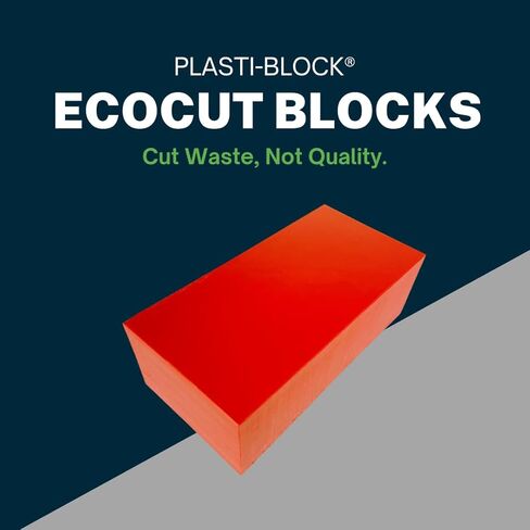 EcoCut: أكريلونتريل بوتادين ستايرين (ABS) كتلة بلاستيكية حمراء، 2 بوصة × 3 بوصة × 6 بوصة، للتصنيع الآلي، تحسينات المنزل، النماذج الأولية، الهندسة in Kuwait