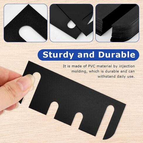 حشوات مفصلات الباب، 12 قطعة 4 بوصة حشوات مفصلات باب الأجهزة لمجموعة الإصلاح - سمك 0.047 بوصة (اللون: أسود) in Kuwait