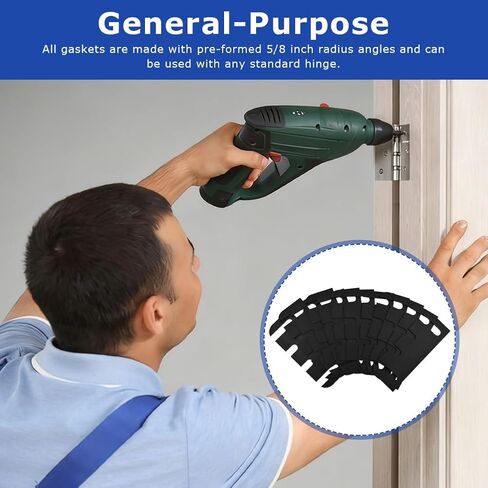 حشوات مفصلات الباب، 12 قطعة 4 بوصة حشوات مفصلات باب الأجهزة لمجموعة الإصلاح - سمك 0.047 بوصة (اللون: أسود) in Kuwait