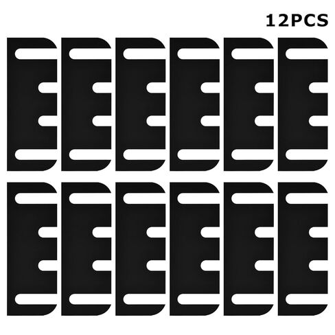 حشوات مفصلات الباب، 12 قطعة 4 بوصة حشوات مفصلات باب الأجهزة لمجموعة الإصلاح - سمك 0.047 بوصة (اللون: أسود) in Kuwait