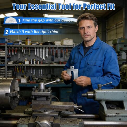 156 Pcs Size C 4" x 4" Stainless Steel Slotted Shims Kit, Metal Shim Stock for Leveling, Precision Shims Assortment with Feeler Gauge and Storage Box, Shim Kit for Furniture, Machinist, Motor Shop in Kuwait