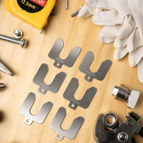 156 Pcs Size C 4" x 4" Stainless Steel Slotted Shims Kit, Metal Shim Stock for Leveling, Precision Shims Assortment with Feeler Gauge and Storage Box, Shim Kit for Furniture, Machinist, Motor Shop in Kuwait