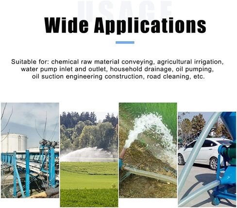 QuQuyi 1-1/4" ID x 1-1/2" OD خرطوم شفط PVC عالي التحمل، أنابيب مرنة معززة بطول 1.3FT مع أسلاك فولاذية مدمجة، أنبوب سميك من الفينيل لنقل زيت مضخة المياه للاستخدام الصناعي in Kuwait