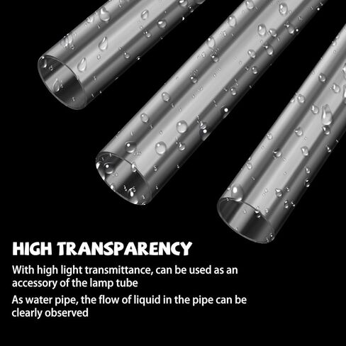 LANIAKEA 6PCS Clear Polycarbonate Tube, 2" (50mm) Diameter Round DIY Plastic Tubing, 12"(305mm) Length Rigid Storage Tube,5/64" (2mm) Wall in Saudi Arabia