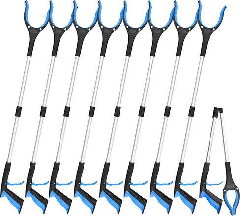 8 Pack 32 Inch Grabber Reacher Tool, Heavy Duty Lightweight Trash Picker Upper Grabber for Elderly Assist, Easy-Grip Non-Slip Handle, Multi-Use Home Outdoor Community Cleanup Mobility Aid Tool in Kuwait