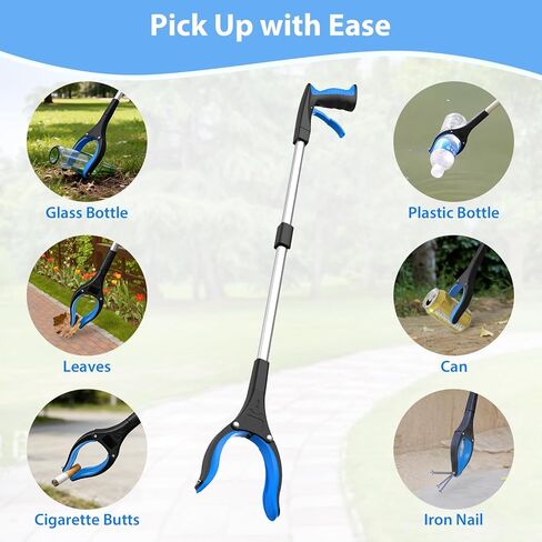 8 Pack 32 Inch Grabber Reacher Tool, Heavy Duty Lightweight Trash Picker Upper Grabber for Elderly Assist, Easy-Grip Non-Slip Handle, Multi-Use Home Outdoor Community Cleanup Mobility Aid Tool in Kuwait