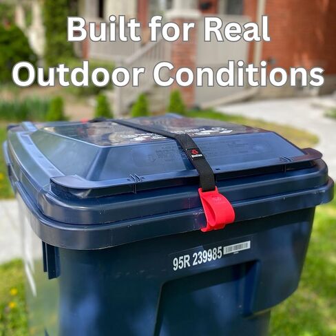 Trash Can Lock for Animals Raccoon Proof Garbage Can Lock, Keeps Raccoons & Animals Out of Trash Bins, Heavy Duty Outdoor Lid Lock System in Saudi Arabia