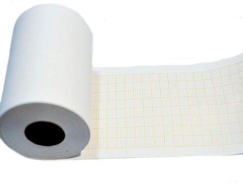 10 لفات 50 مم 20 متر ECG ورق طباعة حراري تسجيل أوراق الرسم البياني لتخطيط القلب/تخطيط القلب ومراقبة المريض تناسب ECG100G ECG80A ECG90A in Kuwait