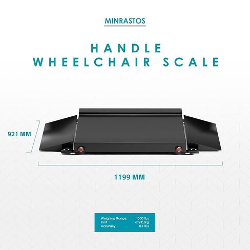 Wheelchair Scale with Dual Detachable Extended Ramp for Home Use Medical Portable Light Weight Digital Scale 1000x0.1lb Precision in Kuwait
