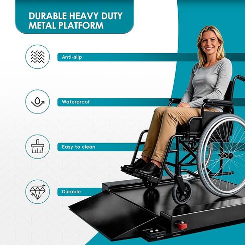 Wheelchair Scale with Dual Detachable Extended Ramp for Home Use Medical Portable Light Weight Digital Scale 1000x0.1lb Precision in Kuwait