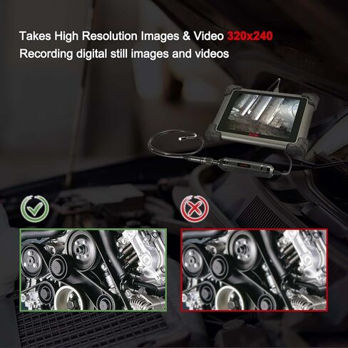 منظار التفتيش Autel MaxiVideo MV105 - مسبار نحيف للغاية 5.5 مم، مقاوم للماء IP67، يعمل مع الماسح الضوئي Autel MK808S/MS906/MK906BT/MS908/MS909/MS919/Elite/Ultra & PC، ضوء LED in Saudi Arabia