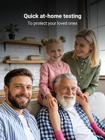 iHealth Flu A/B, COVID-19 & RSV 4-in-1 Antigen Rapid Test, Results in 15 Minutes, FDA Authorized OTC Home Test, Non-Invasive Nasal Swab, Easy to Use & No Discomfort (1 Pack, 2 Tests Total) in Kuwait