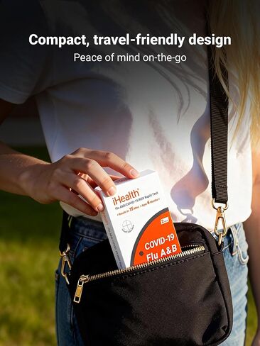 iHealth Flu A/B, COVID-19 & RSV 4-in-1 Antigen Rapid Test, Results in 15 Minutes, FDA Authorized OTC Home Test, Non-Invasive Nasal Swab, Easy to Use & No Discomfort (1 Pack, 2 Tests Total) in Kuwait