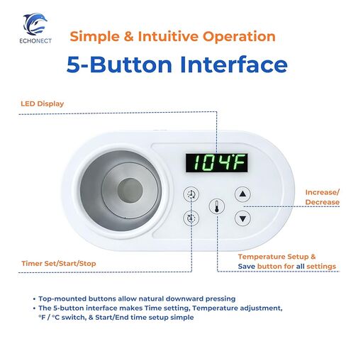 جهاز تسخين جل بالموجات فوق الصوتية، تحكم رقمي في درجة الحرارة، متوافق مع الزجاجة القياسية، للعيادات الطبية والعلاج الطبيعي والعلاج بالتدليك in Kuwait