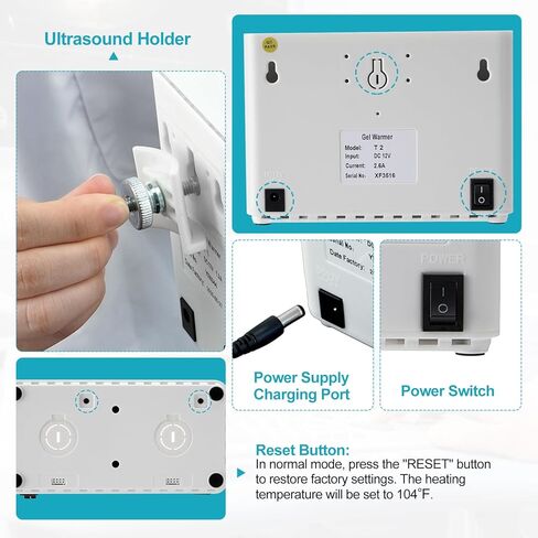 PER4MANCE Electric Double-Bottle Gel Warmer, Adjustable Temperature (93-113℉) & Bottom Groove Design, Overtemperature Alarm to Enhance Users Comfort in Kuwait