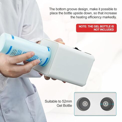 PER4MANCE Electric Double-Bottle Gel Warmer, Adjustable Temperature (93-113℉) & Bottom Groove Design, Overtemperature Alarm to Enhance Users Comfort in Kuwait