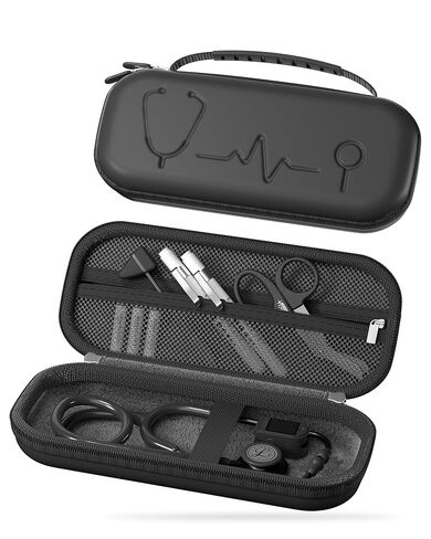 ProCase Stethoscope Case for 3M Littmann Classic III & Cardiology IV, Hard Protective Carrying Bag Fits MDF, ADC, Omron Stethoscopes, Medical Storage Organizer for Nurses & Nursing Students -Chocolate in Kuwait