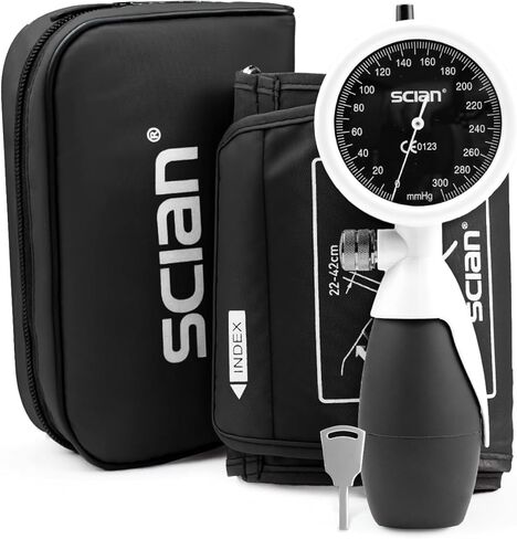 SCIAN Palm Style Aneroid Sphygmomanometer with European Cuff 8.7-16.5", Manual Blood Pressure Cuff with Carrying Bag for for Nurse Doctor Senior Adult, Purple Red in Kuwait