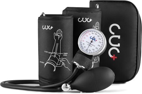 Professional Aneroid Sphygmomanometer, Blood Pressure Cuff Manual, Precision Copper & Brass Movement, Medical-Grade Reinforced PVC Tubing, Calibration Tool, Ideal for Doctors, Nurses, and Students in Kuwait