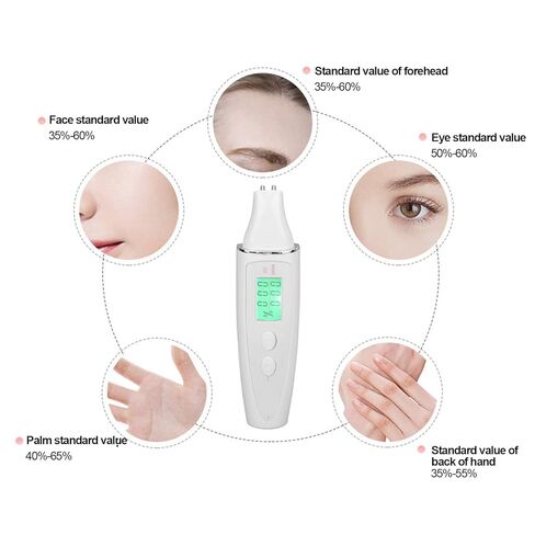 Skin Analyzer Skin Oil Analyzer, Portable Mini Meter Digital LCD Display, Skin Care Water Oil Tester Detector, Skin Water Oil Detector Pen in Kuwait