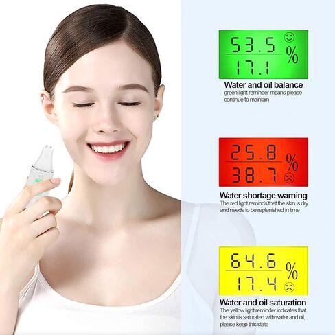 Skin Analyzer Skin Oil Analyzer, Portable Mini Meter Digital LCD Display, Skin Care Water Oil Tester Detector, Skin Water Oil Detector Pen in Kuwait