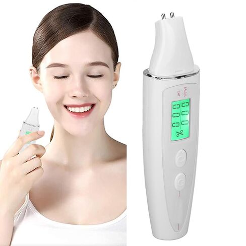 Skin Analyzer Skin Oil Analyzer, Portable Mini Meter Digital LCD Display, Skin Care Water Oil Tester Detector, Skin Water Oil Detector Pen in Kuwait