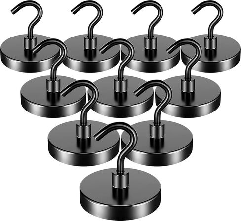 FINDMAG Magnetic Hooks Heavy Duty, 85lb+ Strong Magnetic Hooks for Cruise Cabins, Heavy Duty Magnets with Hook for Refrigerator, Black Magnet Hook for Classroom Kitchen Home 2026 Cruise Essentials in Saudi Arabia