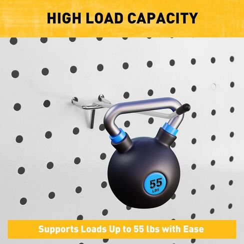 ELEAD 55-Piece 2 Inch Pegboard Hooks, Heavy Duty Peg Board Organizer Accessories, Peg Board Tool Hangers Fit for 1/4" and 1/8" Pegboard Hanging Tools Garage, Workshop, and Craft Storage in Saudi Arabia