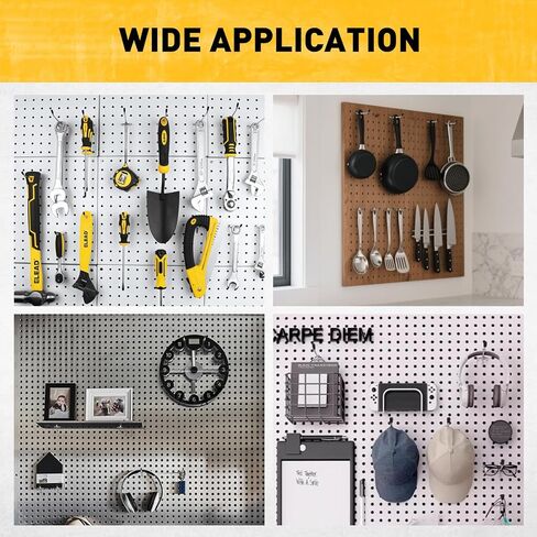 ELEAD 55-Piece 2 Inch Pegboard Hooks, Heavy Duty Peg Board Organizer Accessories, Peg Board Tool Hangers Fit for 1/4" and 1/8" Pegboard Hanging Tools Garage, Workshop, and Craft Storage in Saudi Arabia