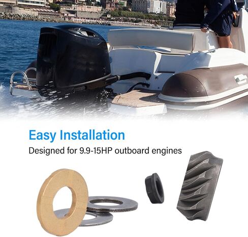 ترس ترس للمحركات الخارجية 9.9-15HP 63V 45551 00، ترس ترس محرك القارب، هيكل من سبائك الألومنيوم القوي والحديد، تصميم لتقليل الضوضاء لنقل الطاقة بسلاسة in Kuwait