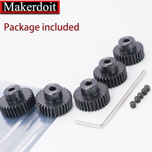 48p Pitch Pinion Gear Set 3.175mm 29T 30T 31T 32T 33T Hardened Steel fit 1/8 inch Shaft RC Car in Kuwait