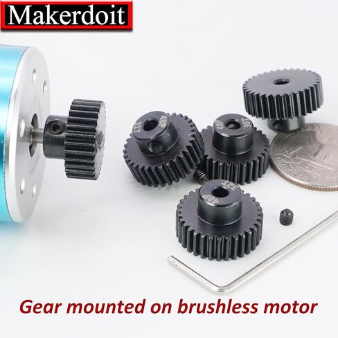 48p Pitch Pinion Gear Set 3.175mm 29T 30T 31T 32T 33T Hardened Steel fit 1/8 inch Shaft RC Car in Kuwait
