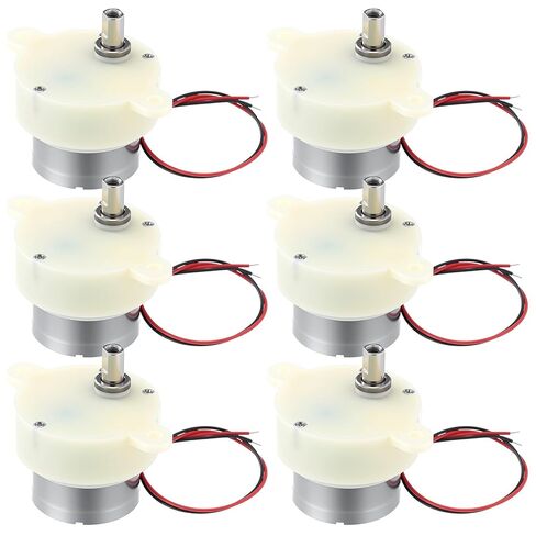 6 Pcs DC 6V 5RPM Slow Speed Gear Motor High Torque Rotating Motor Micro Electric Gearboxes 2-Wire Connecting in Kuwait