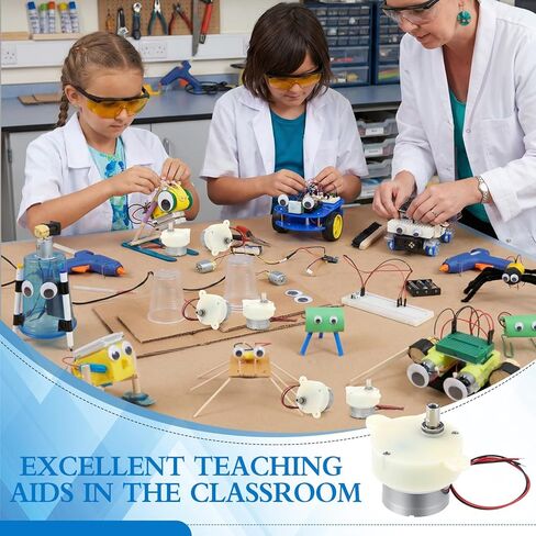 6 Pcs DC 6V 5RPM Slow Speed Gear Motor High Torque Rotating Motor Micro Electric Gearboxes 2-Wire Connecting in Kuwait