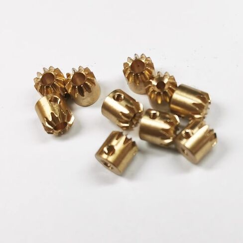 Right Angle Transmission 0.5M 12T 2/3mm 90 Degree Brass Metal Bevel Gear Models(3mm) in Kuwait