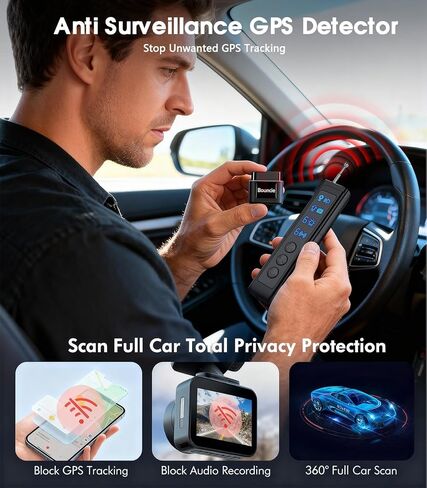 كاشفات الكاميرات المخفية ، كاشف ماسح ضوئي لاسلكي RF المحمول ، كاشف تعقب GPS ، كاشف الكاميرا 2 في 1 مع ضوء LED للحمام ، الفندق ، السفر ، 6 مستويات حساسية in Kuwait