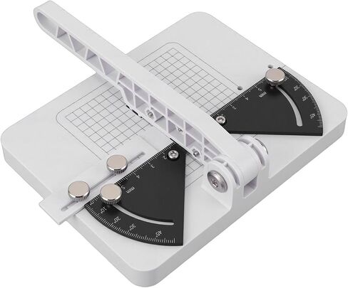 Miter Cutter, 45 Degree Adjustable Angle Cutting Station for Plastic and Wood with Protractor and Metal Knob, Uniform Cutting Lengths Manual Miter Cutter Tool in Kuwait