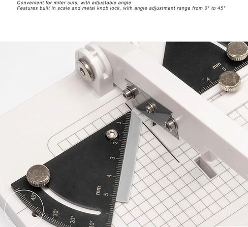 Miter Cutter, 45 Degree Adjustable Angle Cutting Station for Plastic and Wood with Protractor and Metal Knob, Uniform Cutting Lengths Manual Miter Cutter Tool in Kuwait
