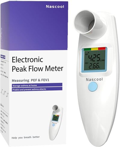 Digital Peak Flow Meter,Home Medical with Tracking Software Manually Recording-Accurate & Reliable Spirometer for Asthma Adult Kids in Kuwait